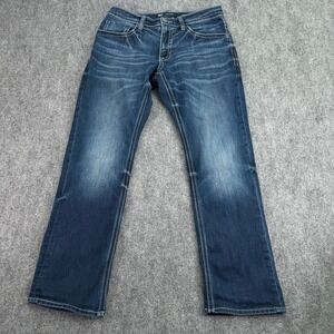 BKE Jeans Mens 31x32 (Fits 31x29) Blue Jake Straight Coolmax Stretch Denim